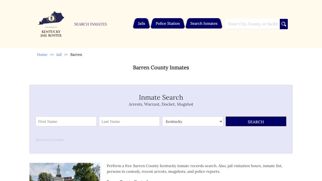 Barren County Inmates | Jail Roster Search